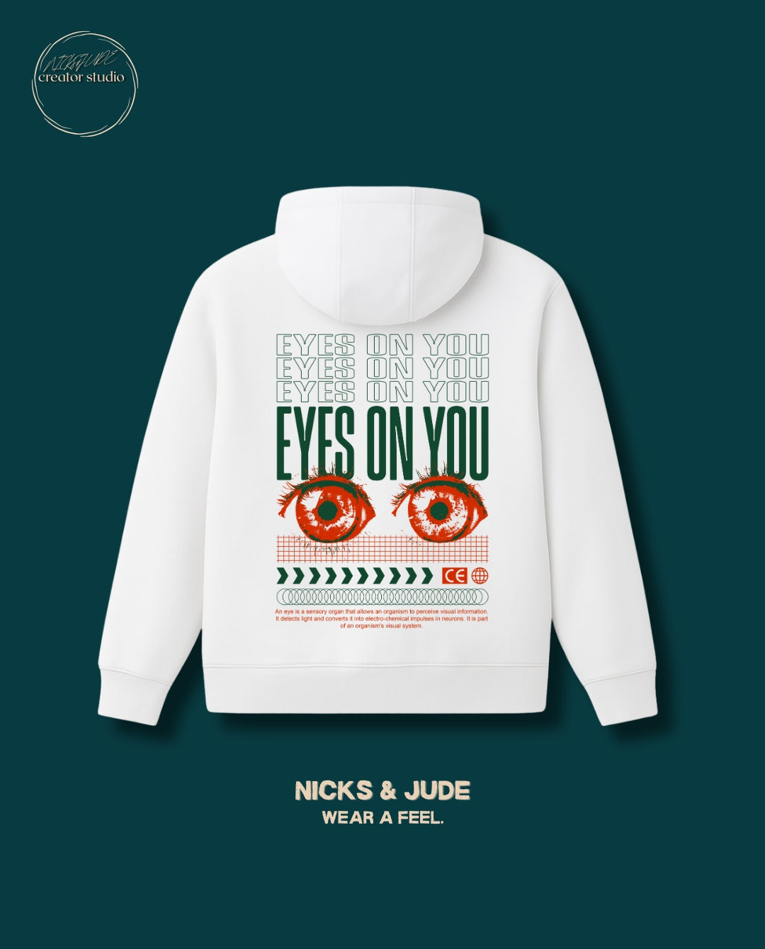 The Eye - Relaxed fit hoodie white