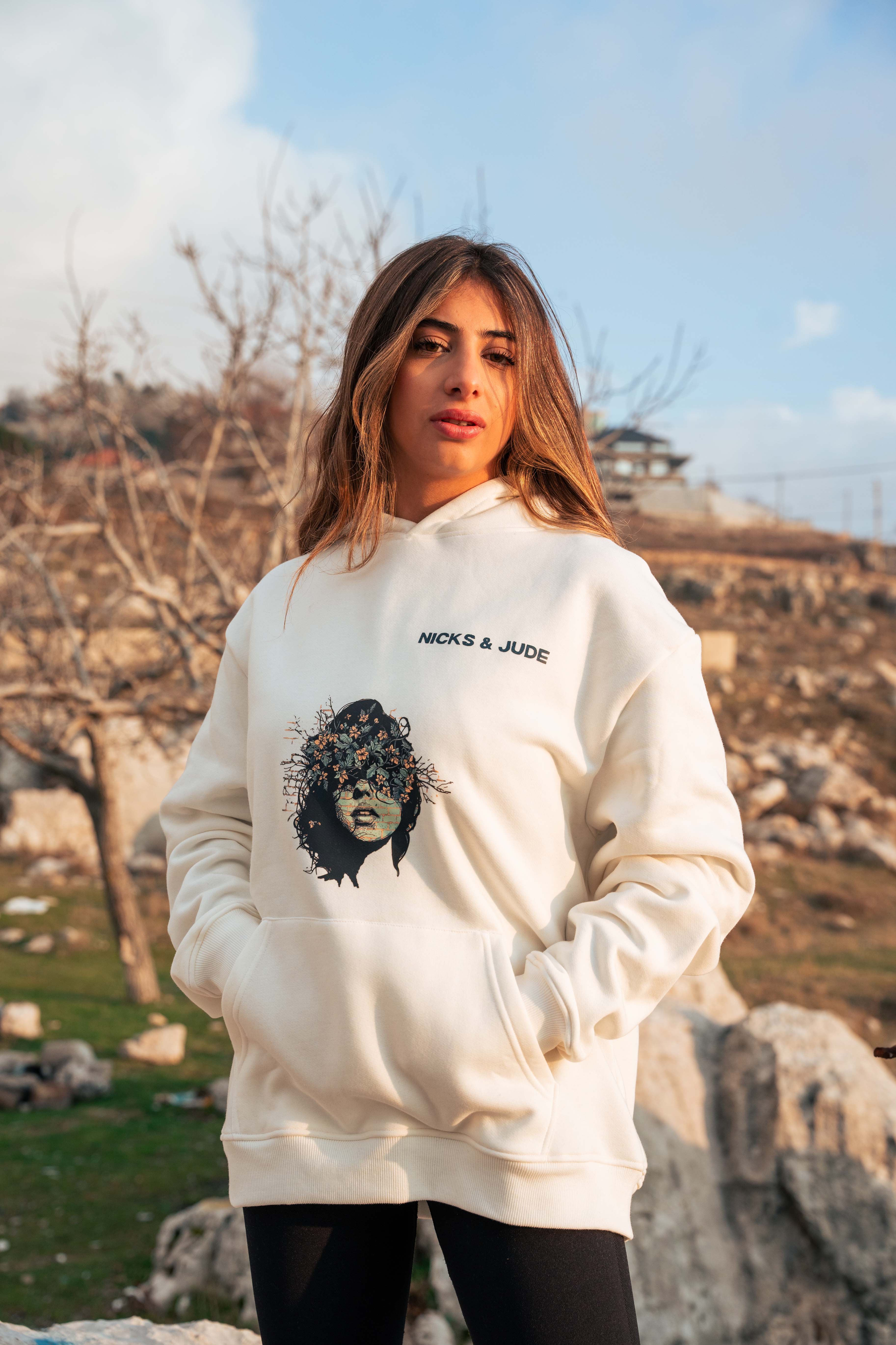 Relaxed fit hoodie 0ff-white - Nicks-and-Jude