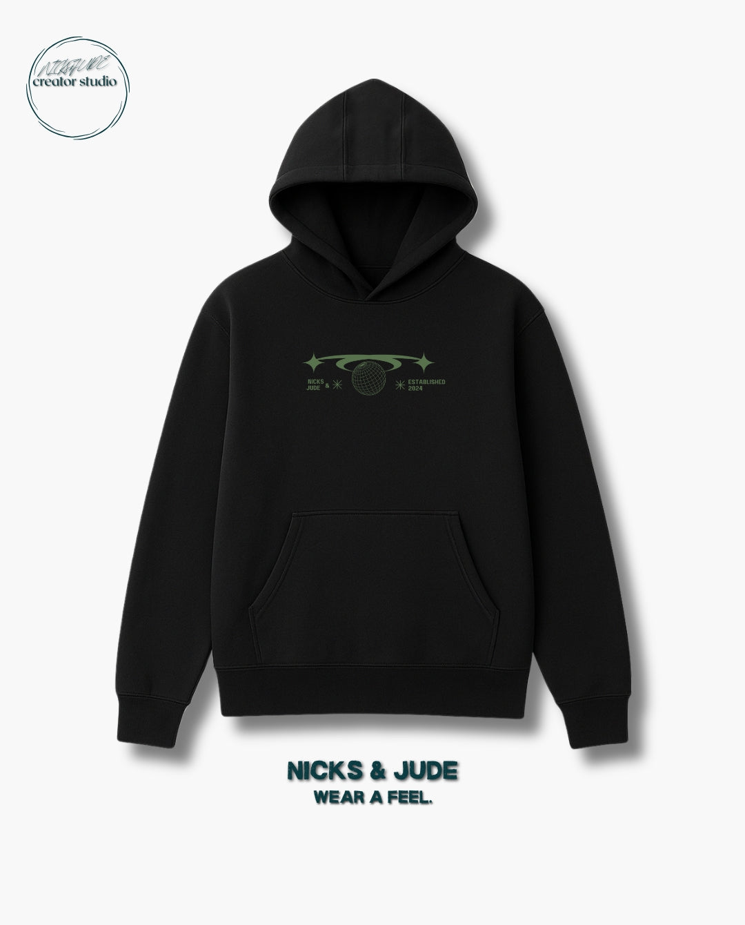 Conquer - Relaxed fit hoodie black