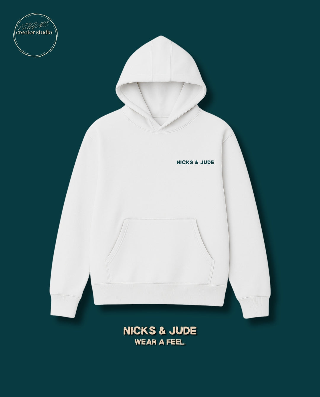 Cloud - Relaxed fit hoodie white