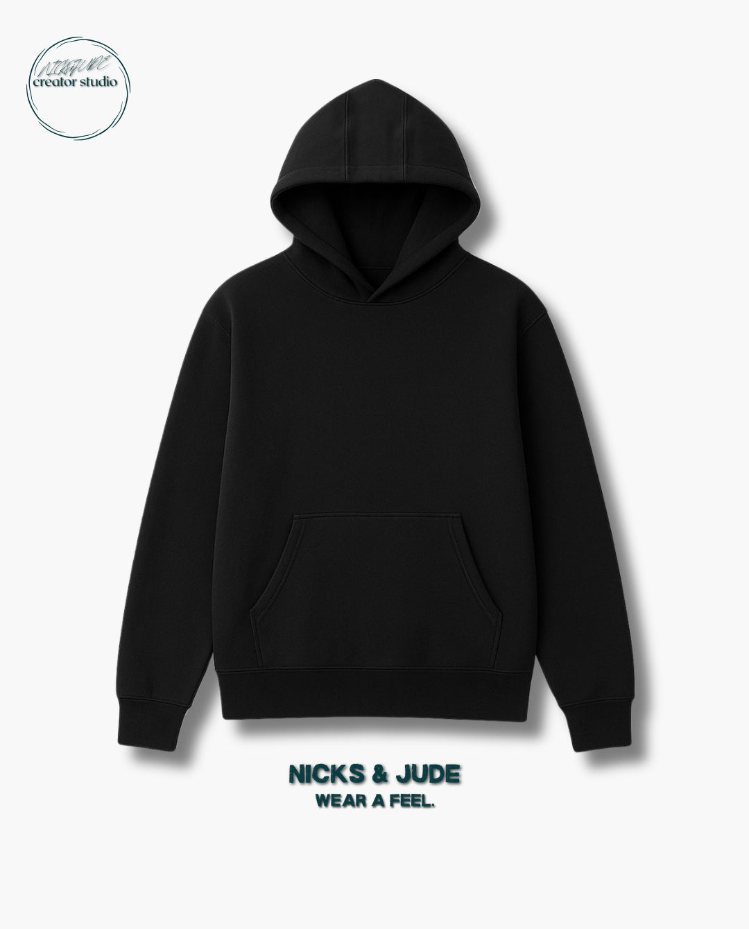 Midnight - Relaxed fit hoodie black