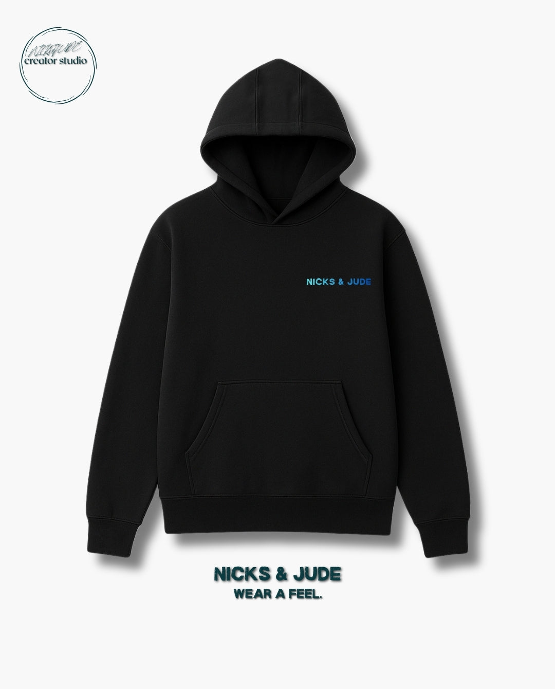 Digital glitch - Relaxed fit hoodie black